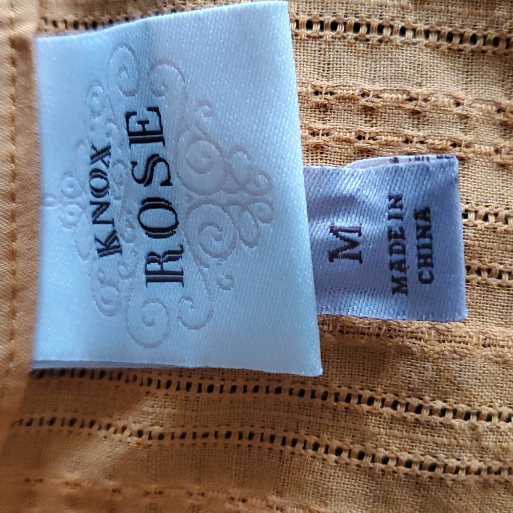 Knox Rose woman's orange buttondown dress size M - Picture 12 of 14